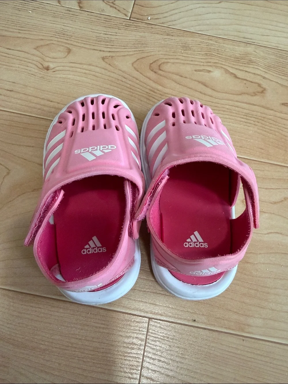 Adidas Baby Toddler Girl Kids Pink Closed-Toe Water Sandals Sz 6.5T